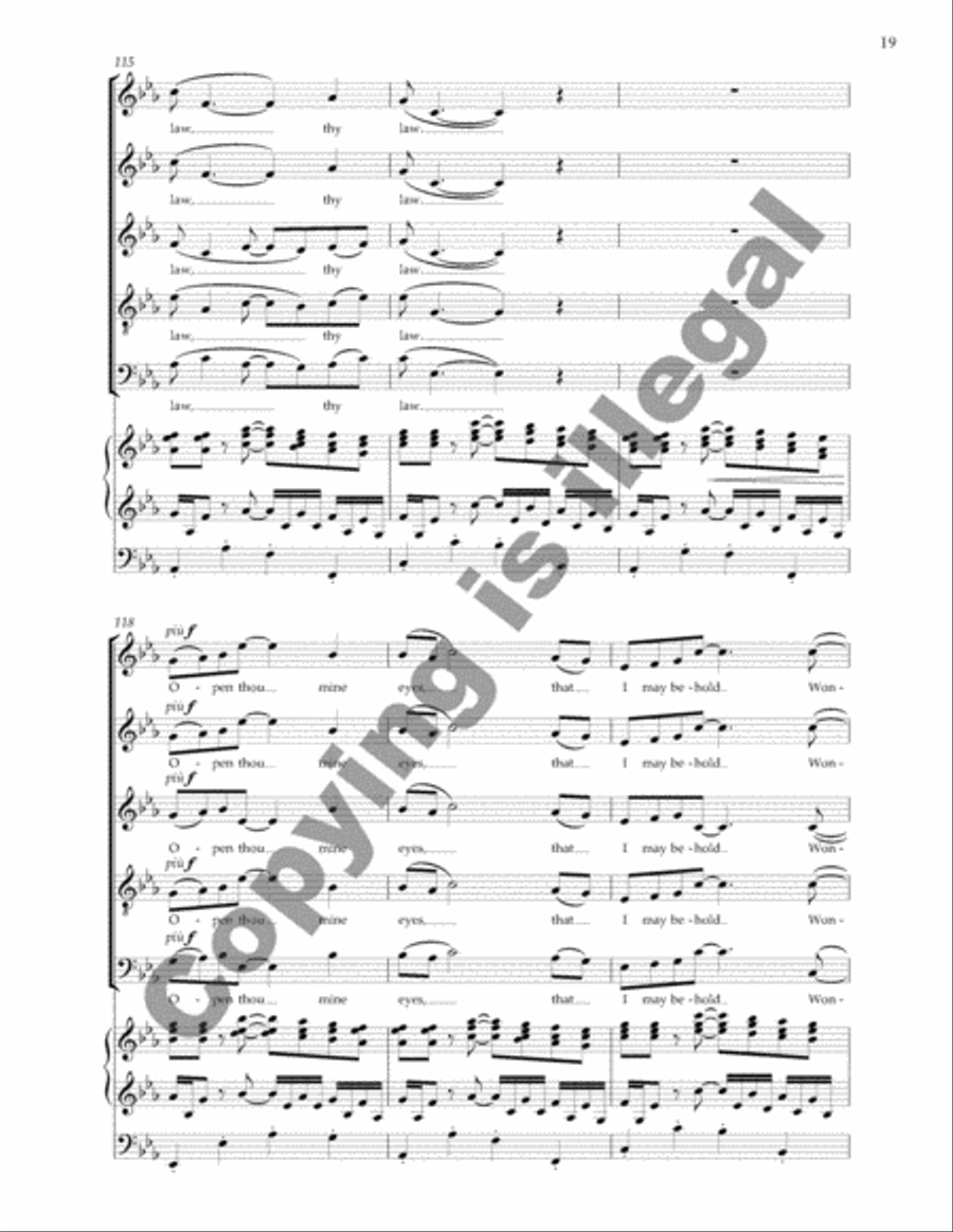 Open thou mine eyes SSATB scores gallery preview page 16