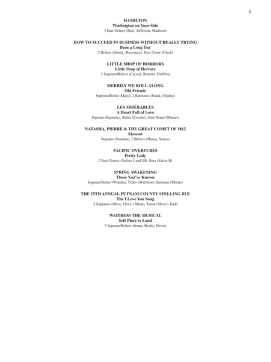 Singer's Musical Theatre Anthology Trios Voice scores gallery preview page 5