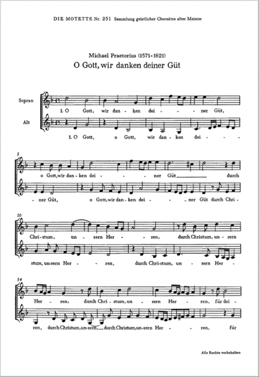O Gott, wir danken deiner Gut 3-Part scores gallery preview page 1
