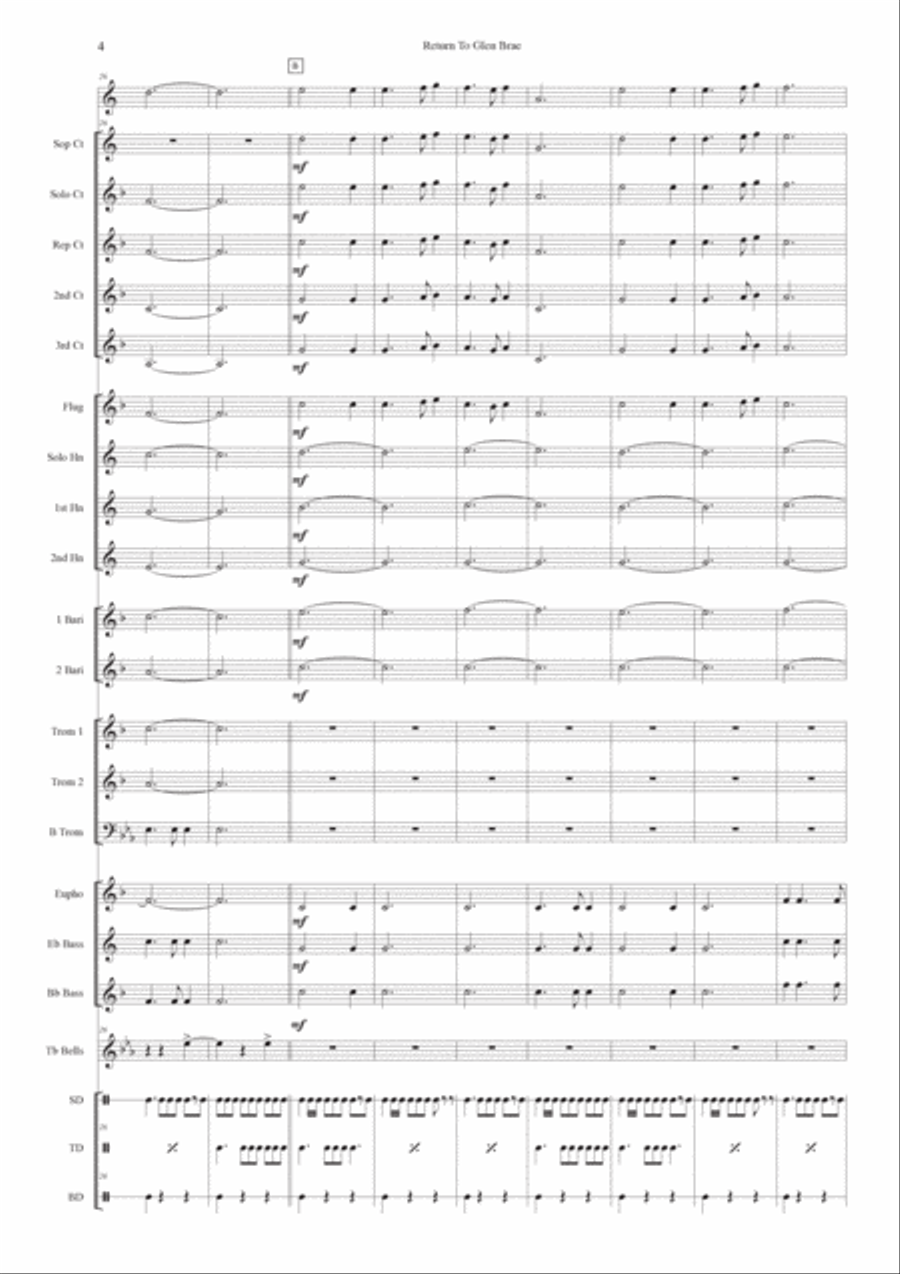 Return To Glen Brae Return To Glen Brae Brass Band scores gallery preview page 5