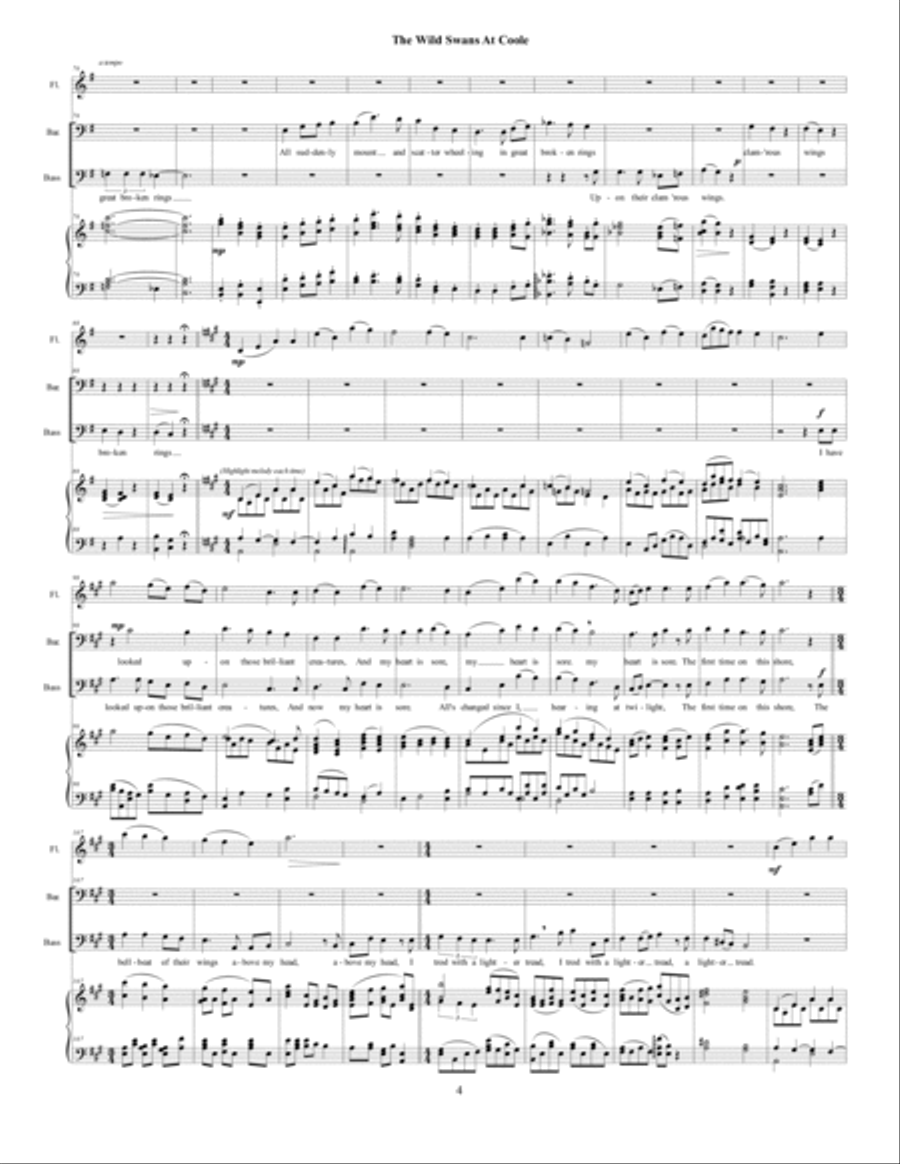 The Wild Swans at Coole Small Ensemble scores gallery preview page 5