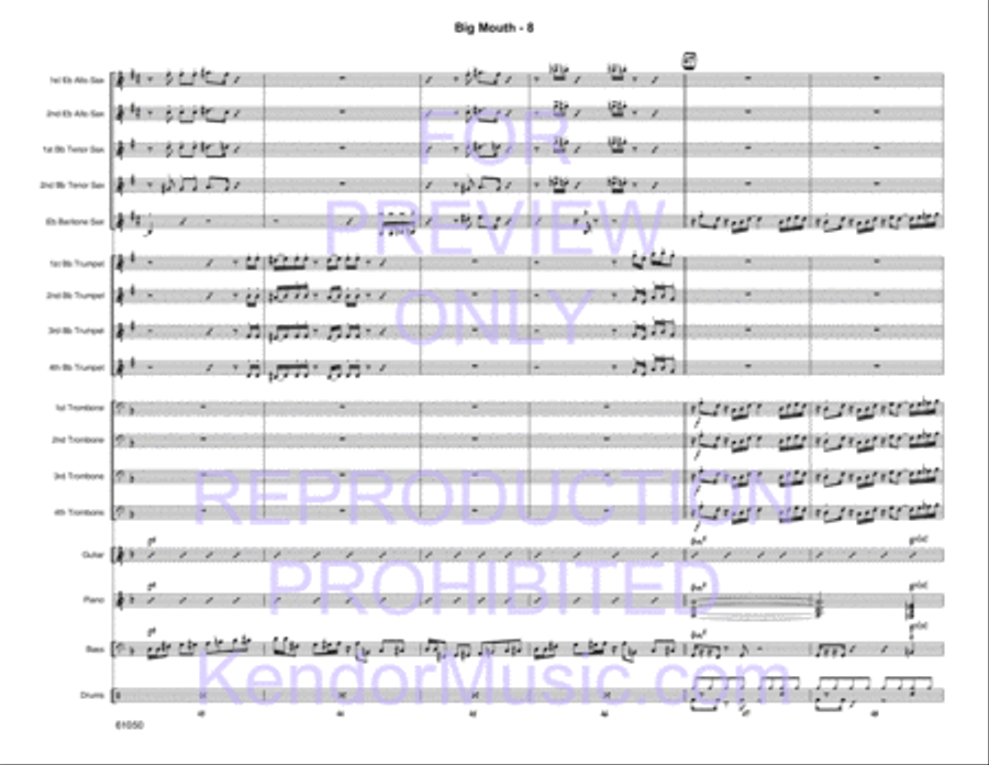 Big Mouth (Full Score) Jazz Ensemble scores gallery preview page 10