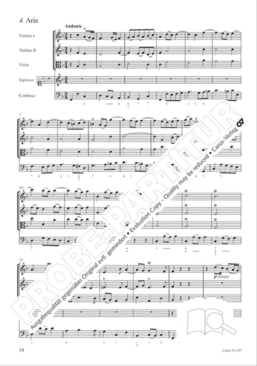 My heart is bathed in blood (Mein Herze schwimmt im Blut) Orchestra scores gallery preview page 15
