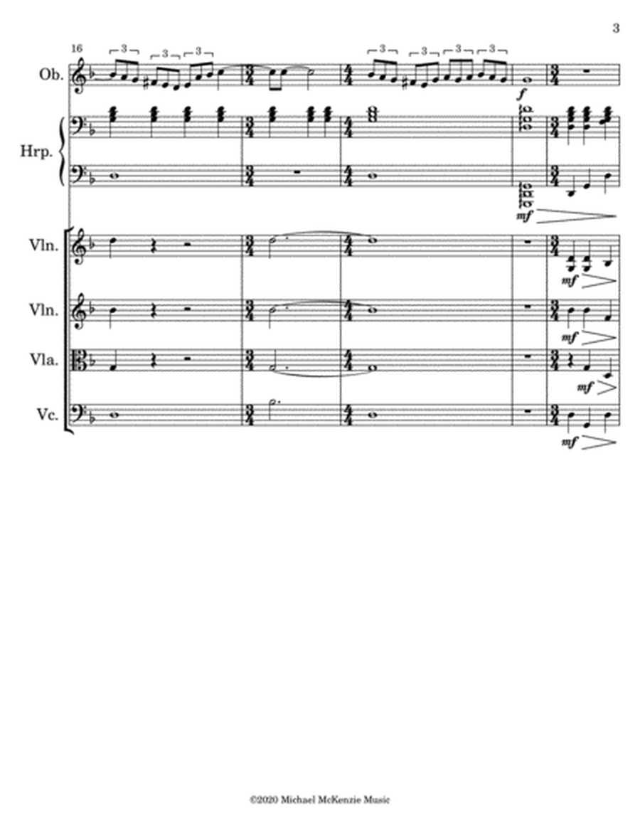 Etude for Oboe, Harp, and String Quartet image number null