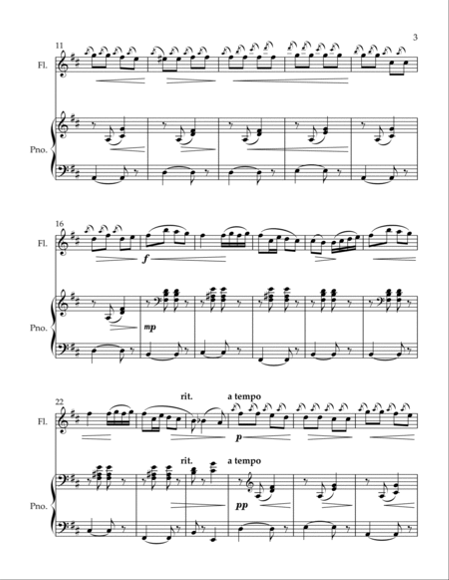 Campane di Natale Flute Solo scores gallery preview page 3