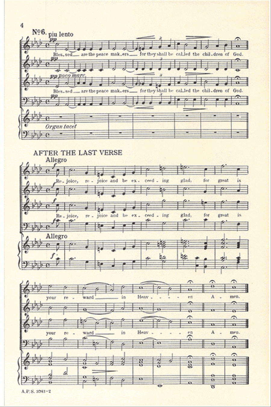 The Beatitudes 4-Part scores gallery preview page 4