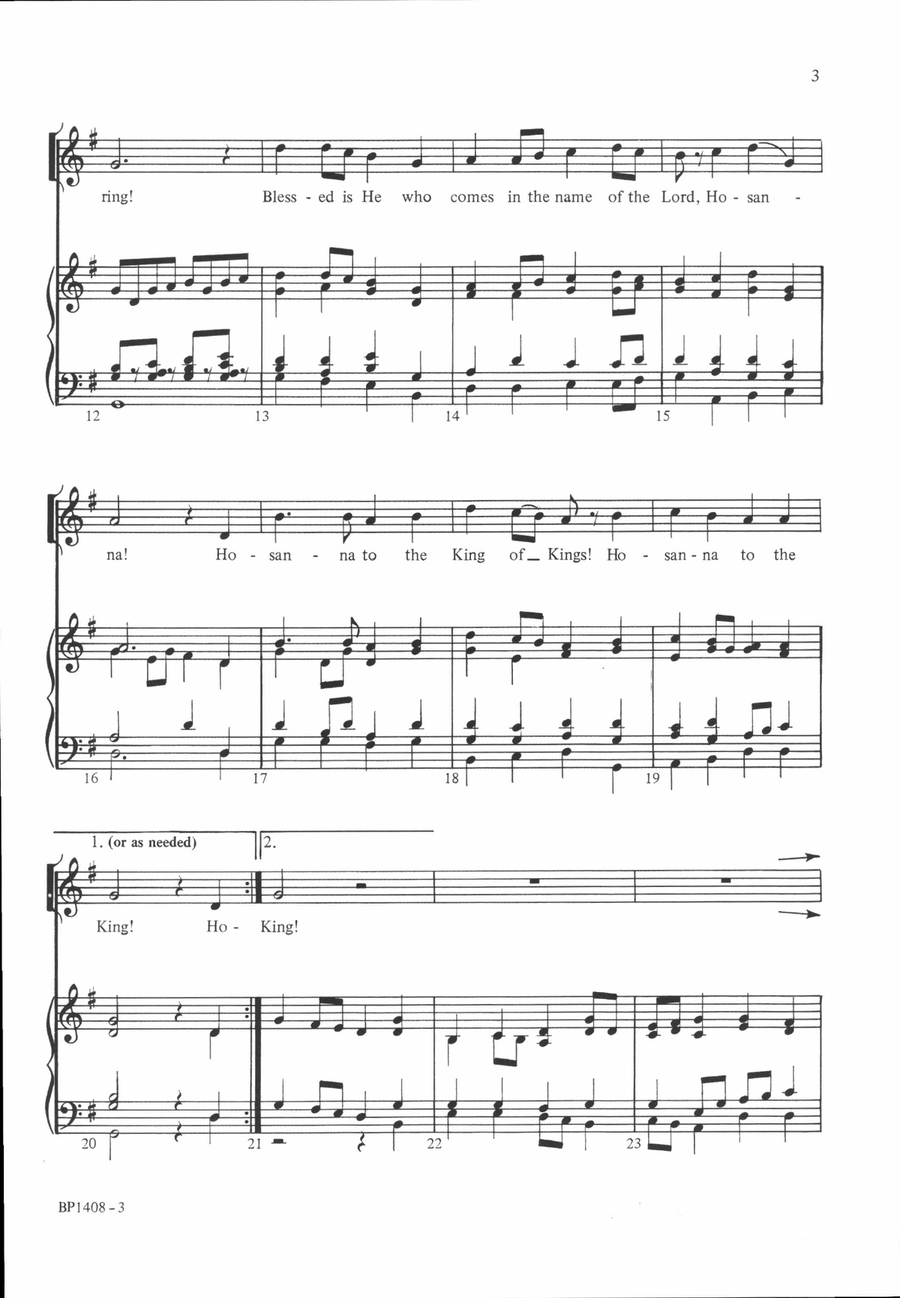 Hosanna to the King! - Larson 4-Part scores gallery preview page 3