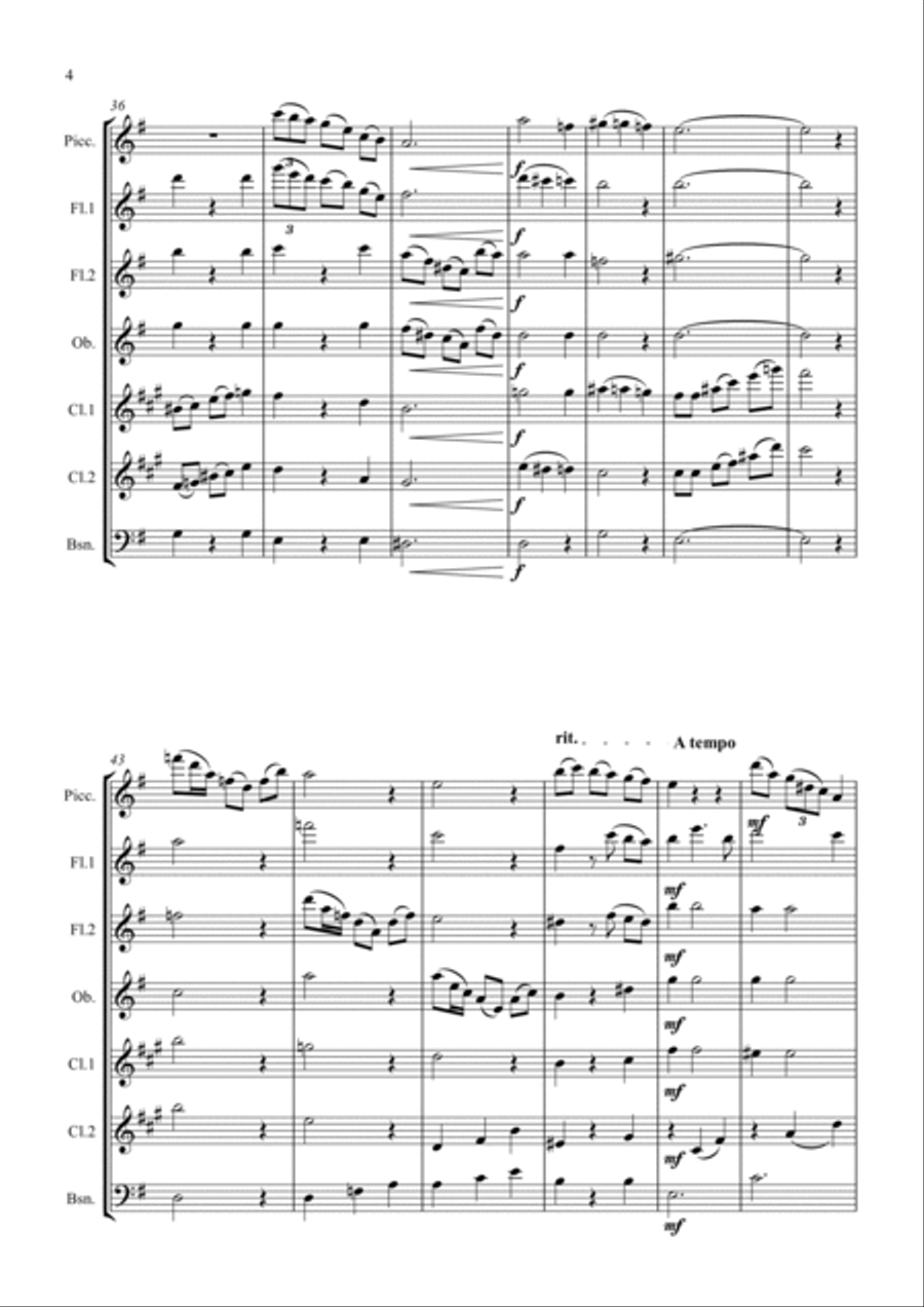Wind Septet Wind Septet Woodwind Ensemble scores gallery preview page 4