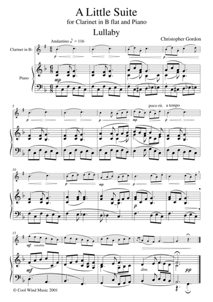 Little Suite (for Clarinet in B flat and Piano)
