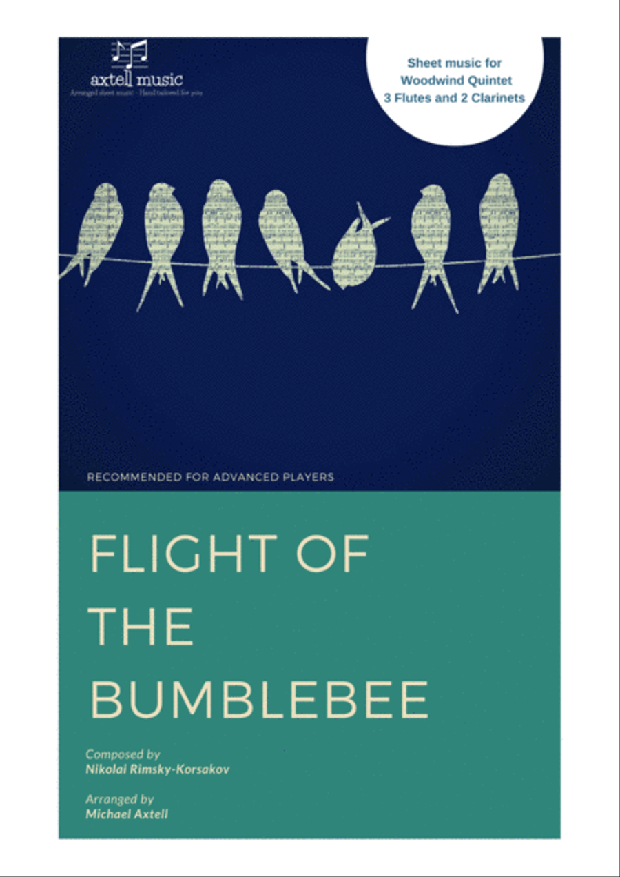 Flight of the Bumblebee by Nikolai Rimsky-Korsakov Woodwind Ensemble scores gallery preview page 1