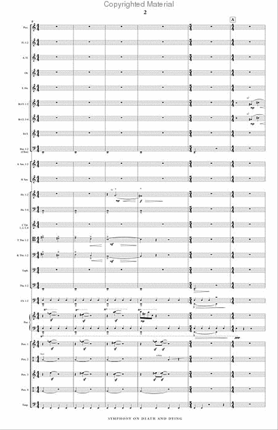 Symphony on Death & Dying Concert Band scores gallery preview page 3