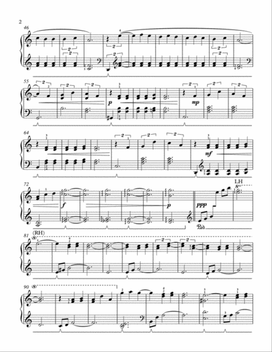 Clair de Lune Piano Solo scores gallery preview page 2
