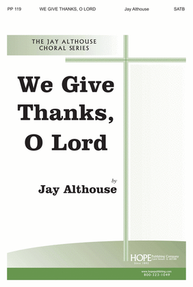 Book cover for We Give Thanks, O Lord