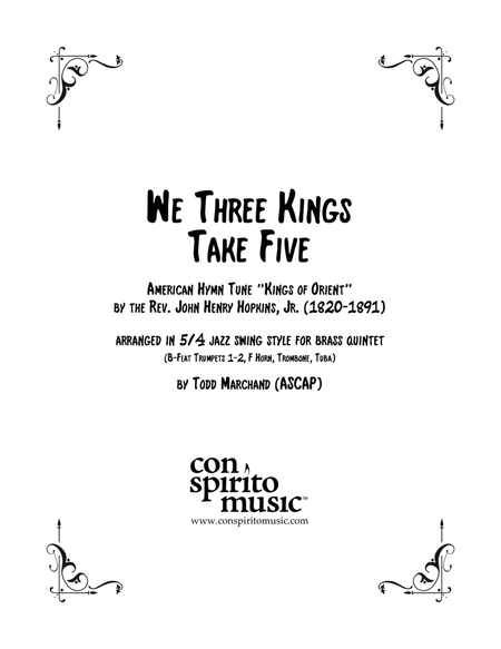 We Three Kings Take Five - brass quintet image number null