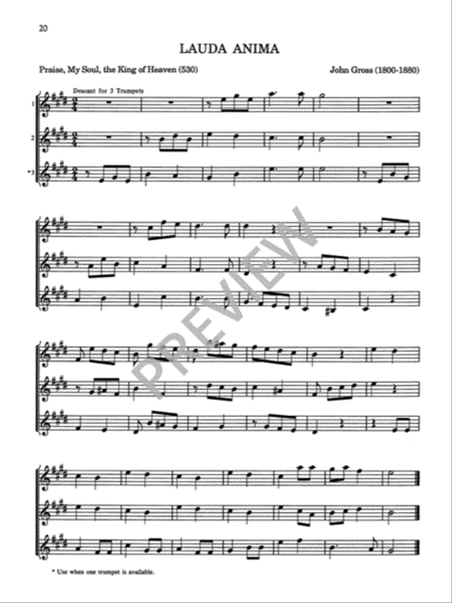 Twenty-Six Hymn Descants on Familiar Hymn-Tunes Trumpet scores gallery preview page 22