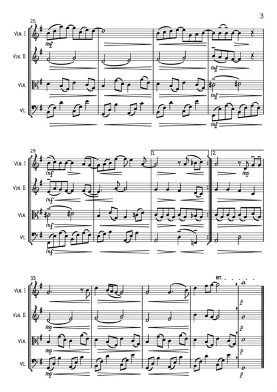 Here, There And Everywhere String Quartet scores gallery preview page 3