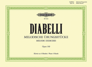 Book cover for Melodious Exercises Op. 149 for Piano Duet