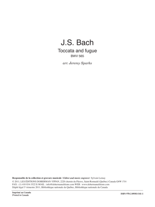 Book cover for Toccata and Fugue