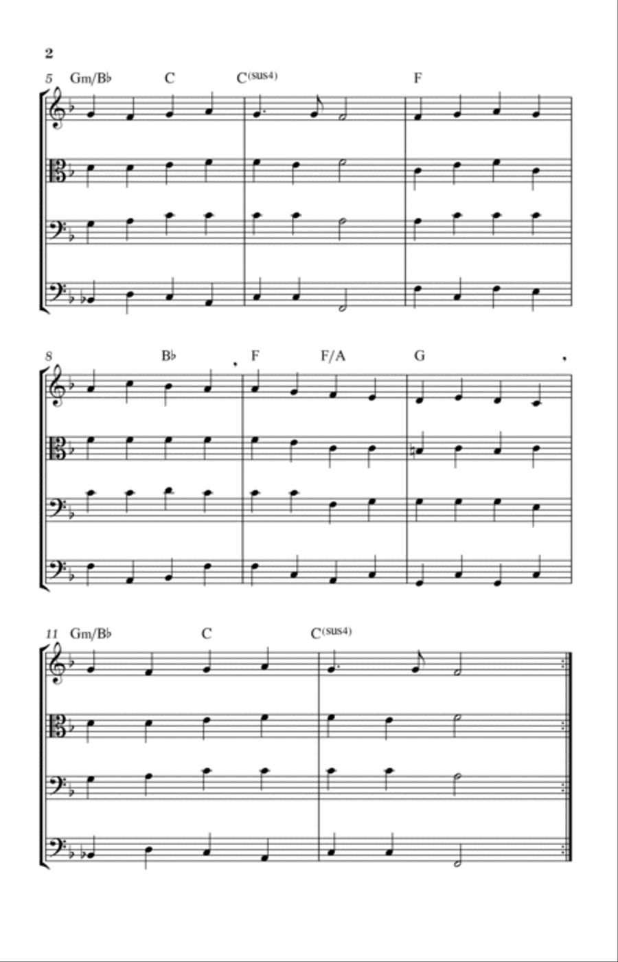 At the Cross, Her Station Keeping String Quartet scores gallery preview page 2