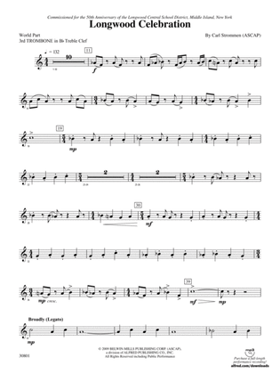Longwood Celebration: (wp) 3rd B-flat Trombone T.C.