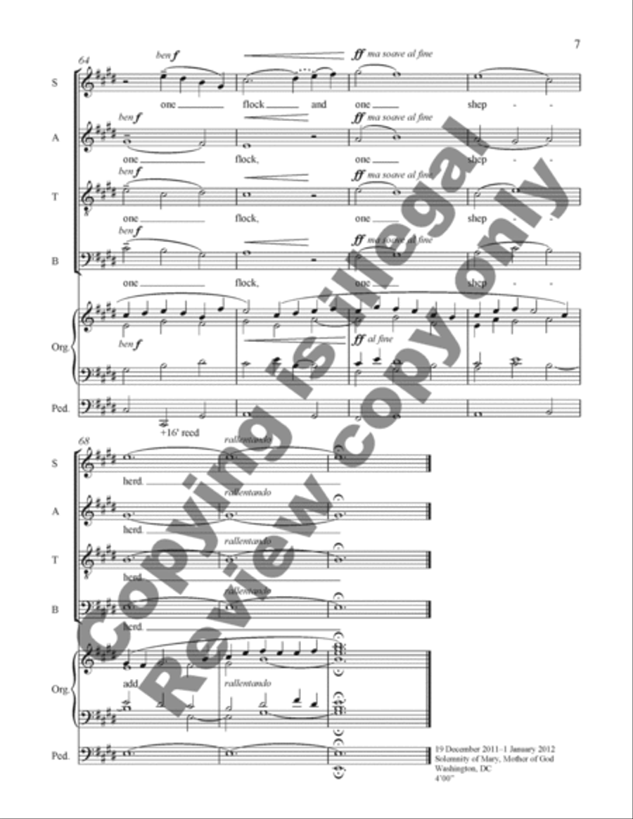 The Shepherd Motets: 2. I Am the Good Shepherd 4-Part scores gallery preview page 15