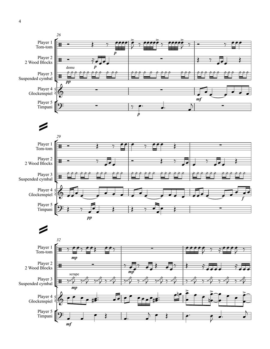 Three Visions Percussion Ensemble scores gallery preview page 6