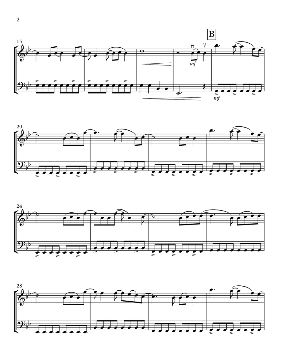 Rewrite The Stars String Duet scores gallery preview page 2