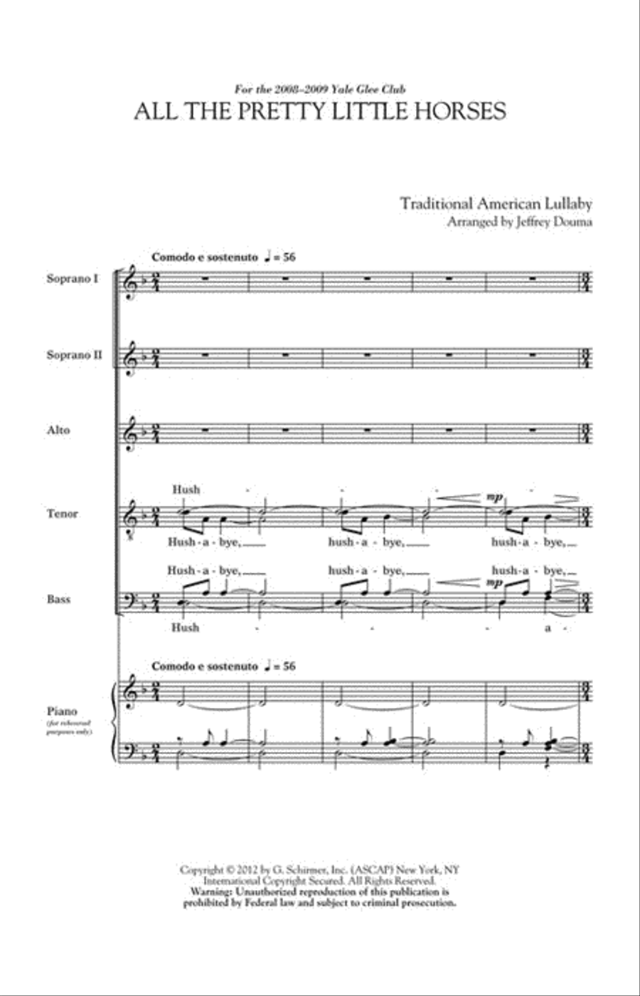 All the Pretty Little Horses Divisi scores gallery preview page 2