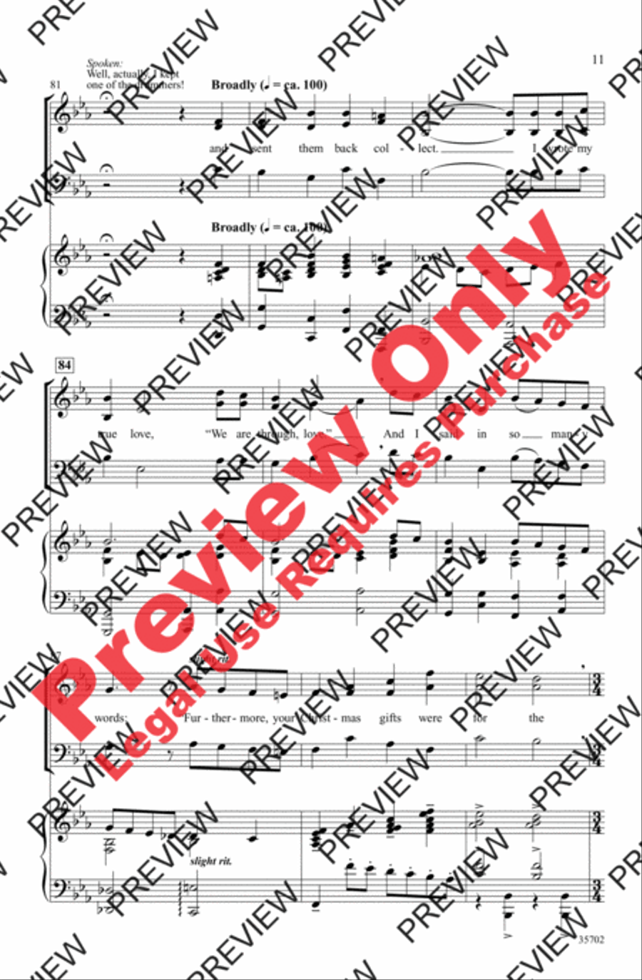 The Twelve Days After Christmas 3-Part scores gallery preview page 11