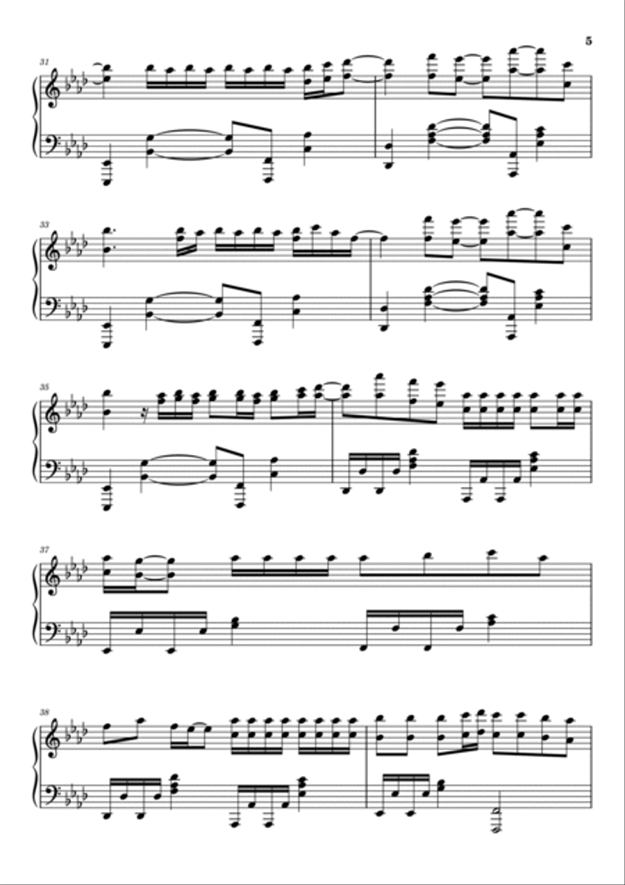 Heart Attack Heart Attack Piano Solo scores gallery preview page 5
