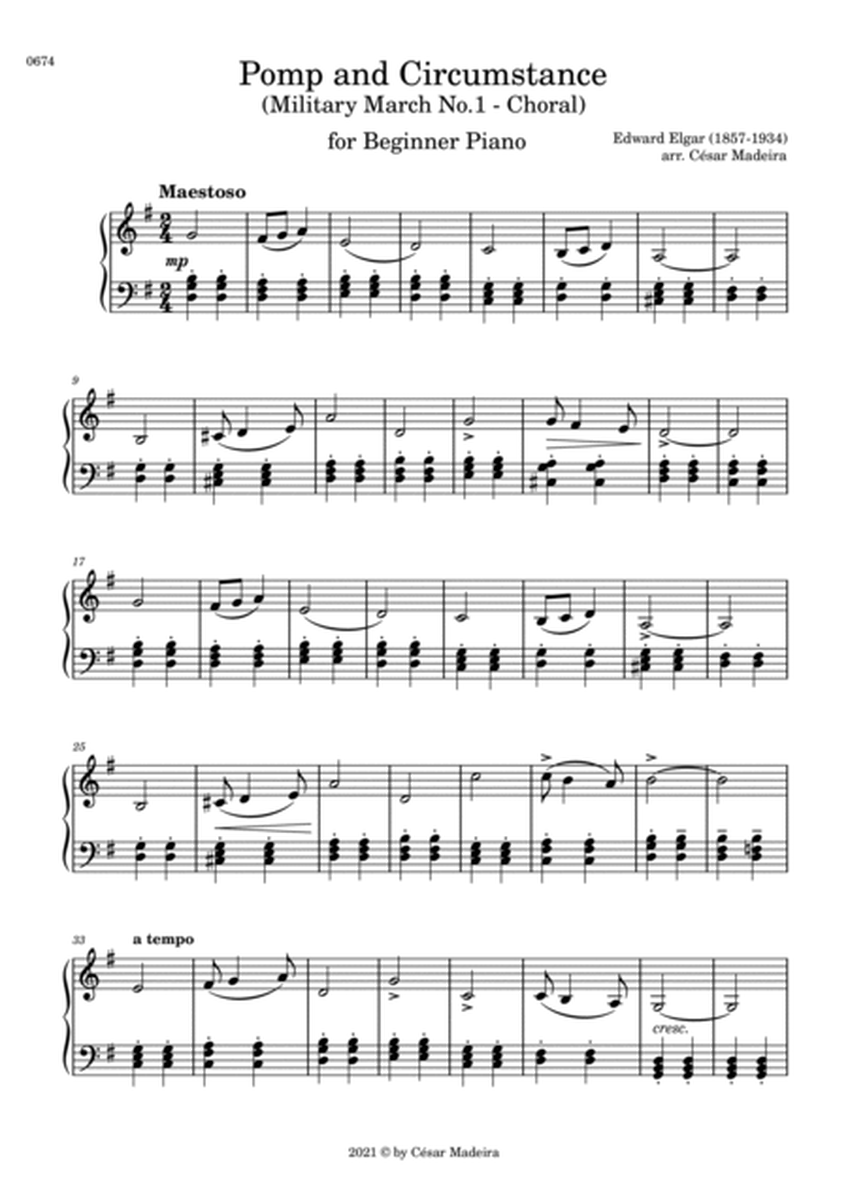Pomp and Circumstance No.1 - Easy Piano (Full Score) image number null