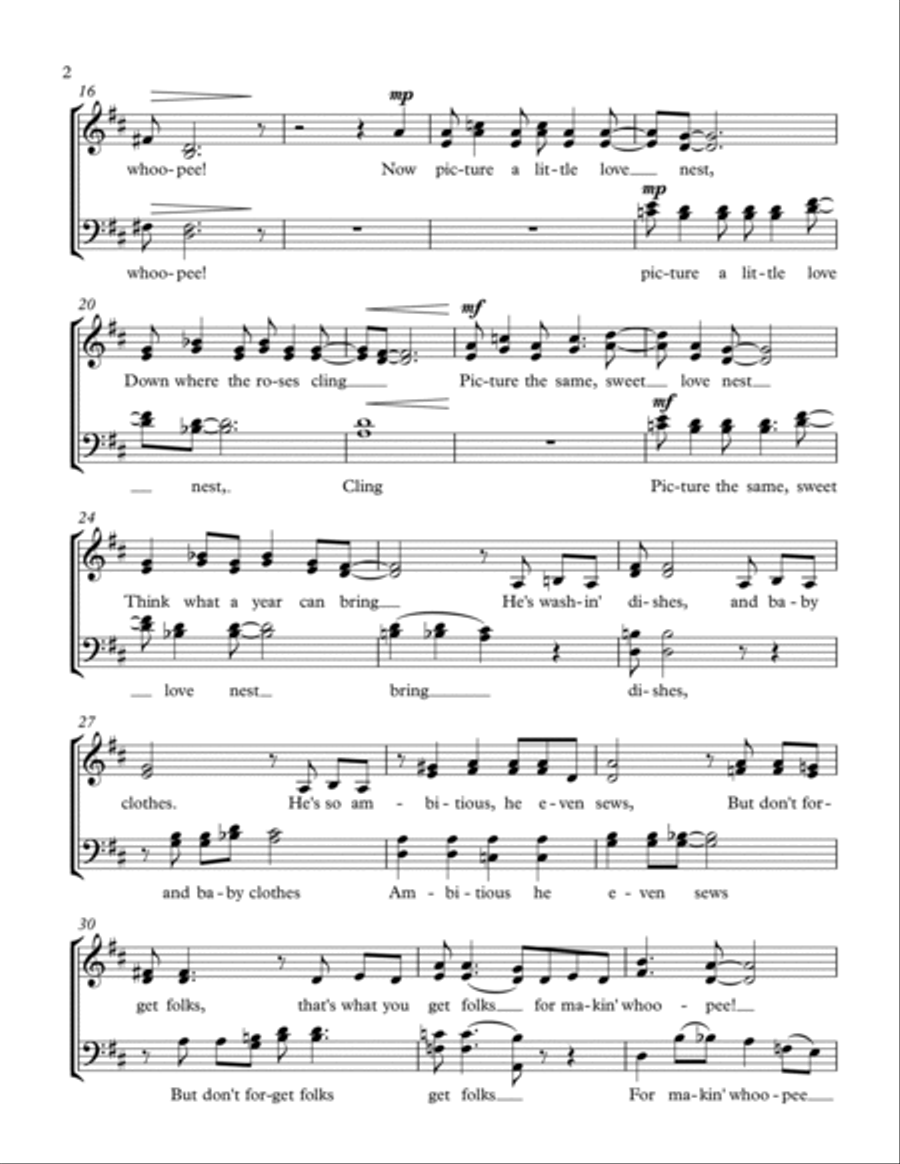 Makin' Whoopee! Makin' Whoopee! 4-Part scores gallery preview page 2