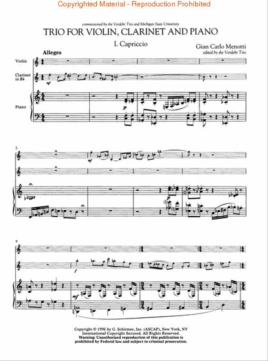 Trio Trio Clarinet scores gallery preview page 2