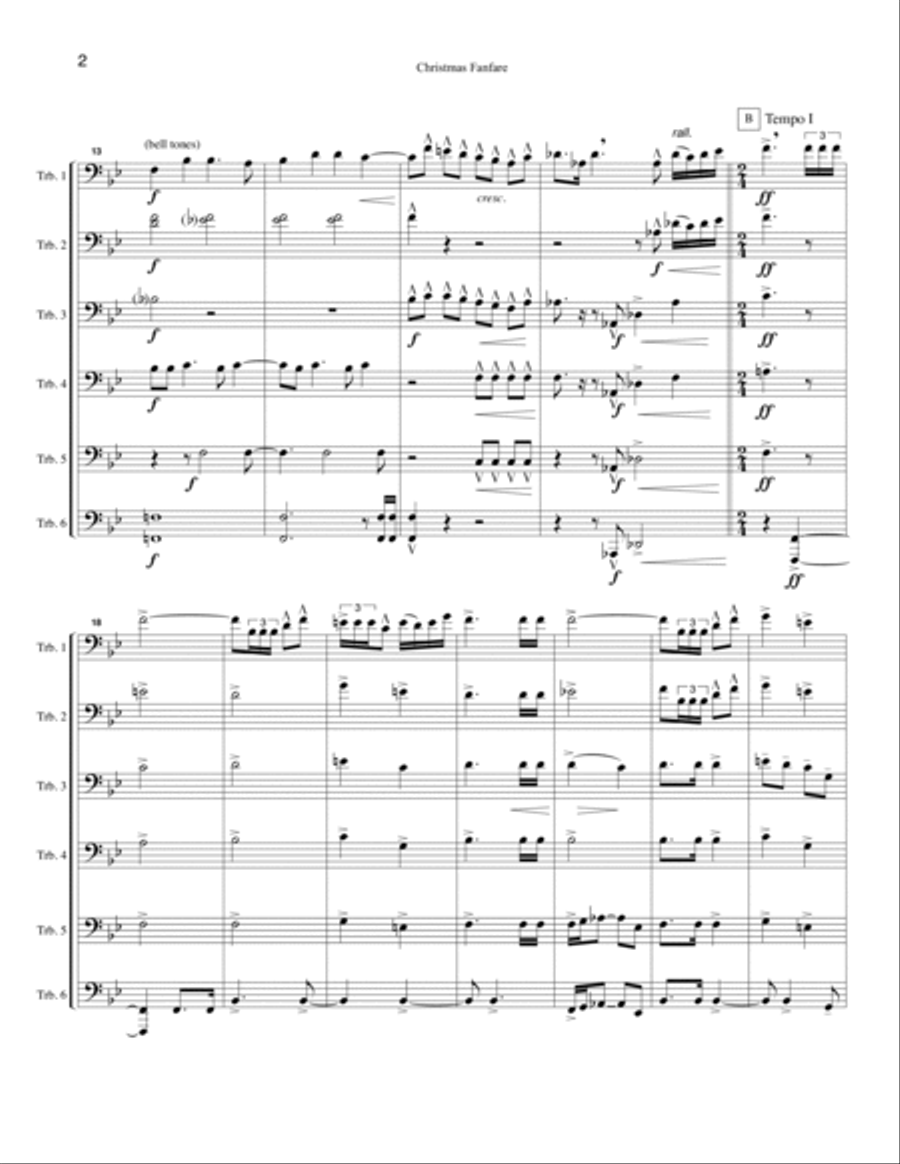 Christmas Fanfare Brass Ensemble scores gallery preview page 3