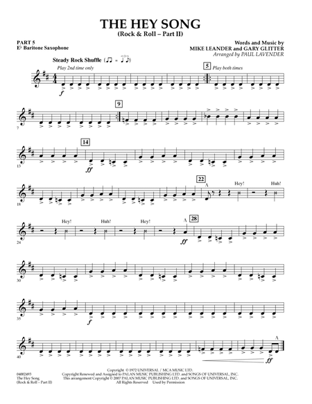 The Hey Song (Rock & Roll Part II) (Flex-Band) - Pt.5 - Eb Baritone Saxophone