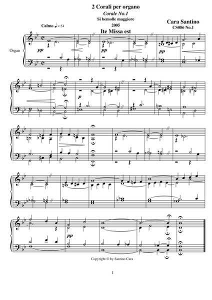 2 Chorales for organ - CS086 image number null