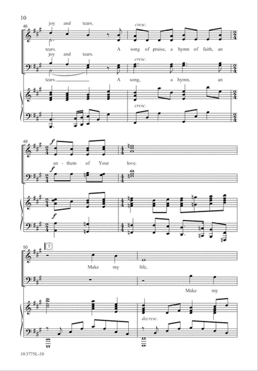 Make My Life a Song 4-Part scores gallery preview page 11