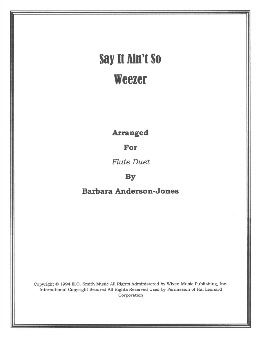 Say It Ain't So Flute Duet scores gallery preview page 1