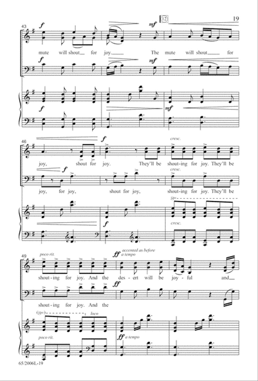 I Hear the Prophet Callin' 3-Part scores gallery preview page 20