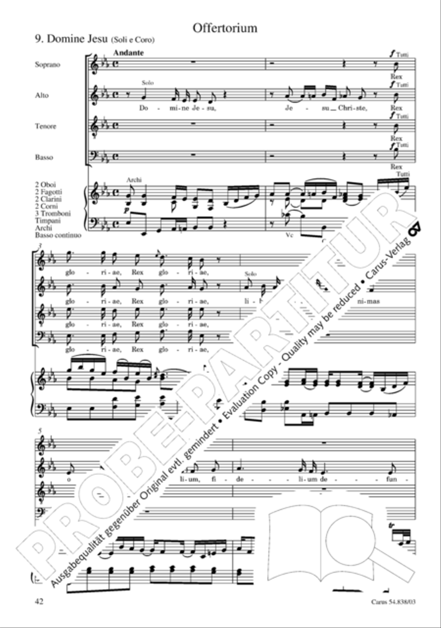 Requiem in B 4-Part scores gallery preview page 47