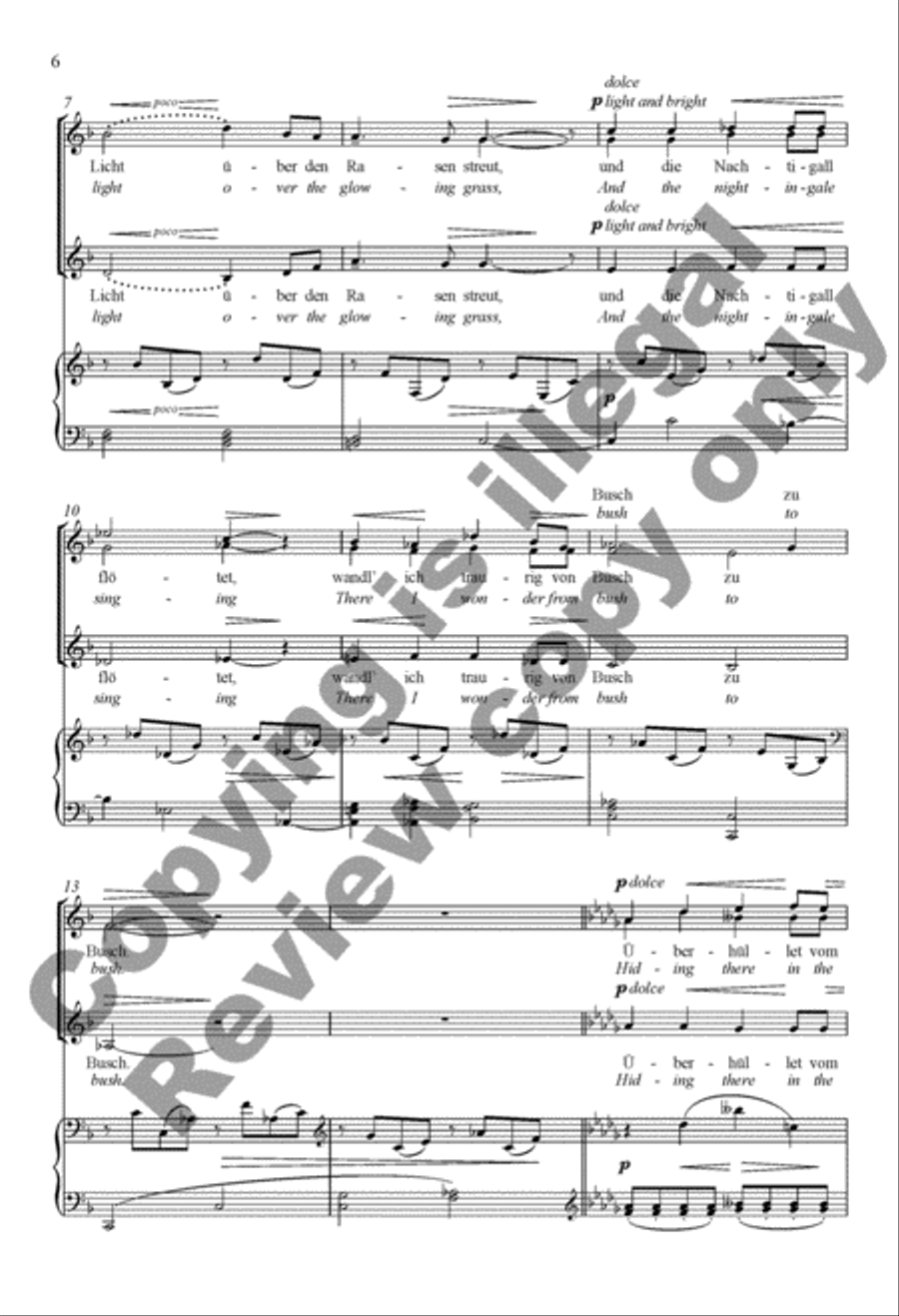 Die Mainacht (The May Night) SSAA scores gallery preview page 15