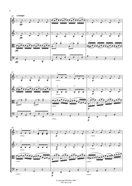 Schubert: Arpeggione Sonata (Mov.1) for String Quartet - Score and Parts