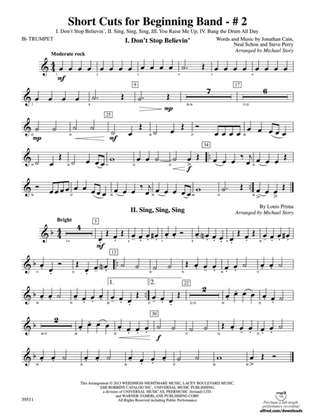 Short Cuts for Beginning Band -- #2: 1st B-flat Trumpet