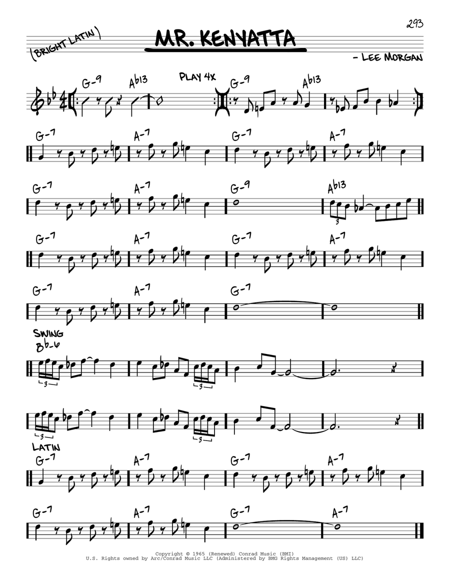 Mr. Kenyatta Piano scores gallery preview page 1