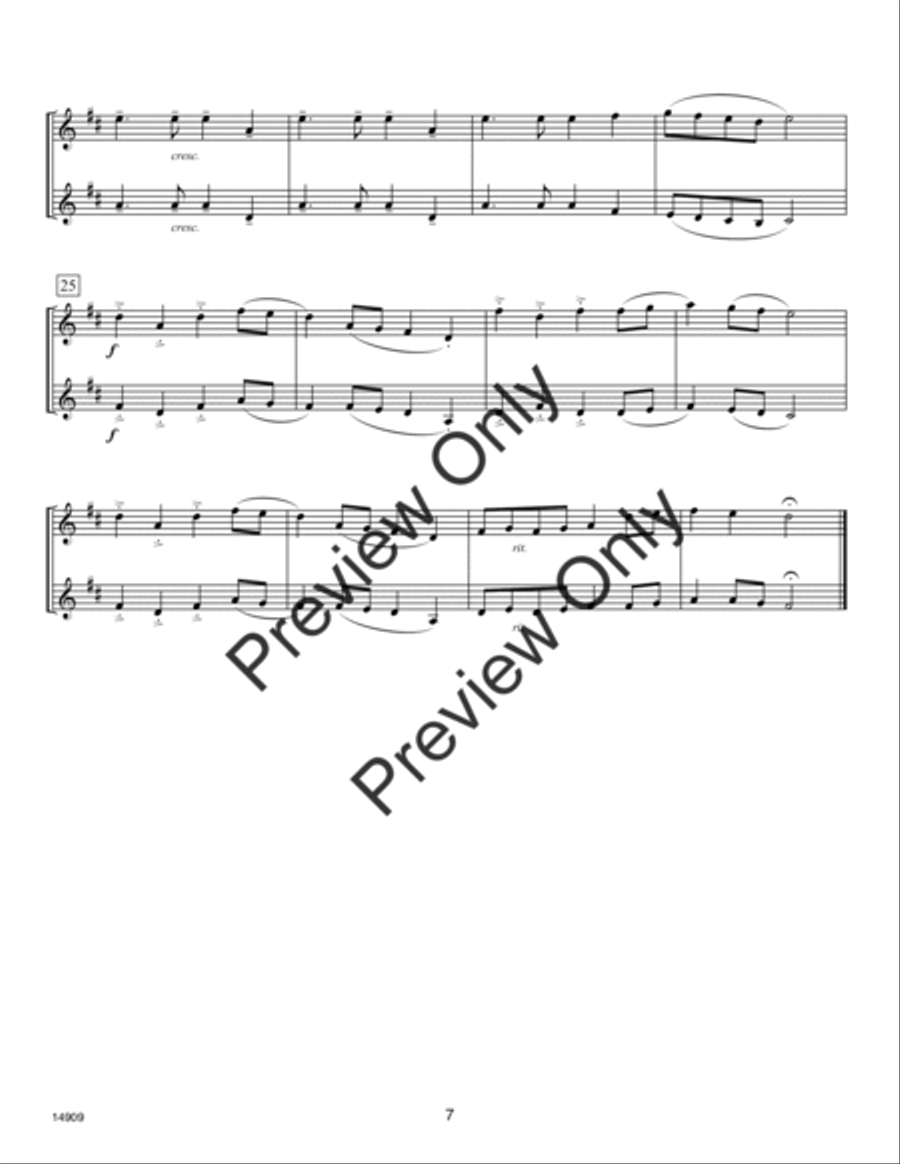 30 Melodious Duets- Clarinet Woodwind Duet scores gallery preview page 7