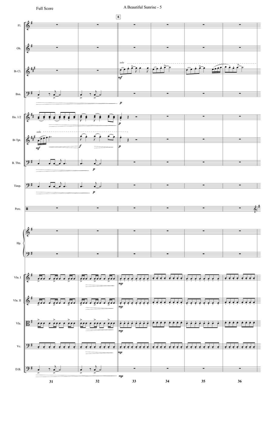 A Beautiful Sunrise A Beautiful Sunrise Full Orchestra scores gallery preview page 5
