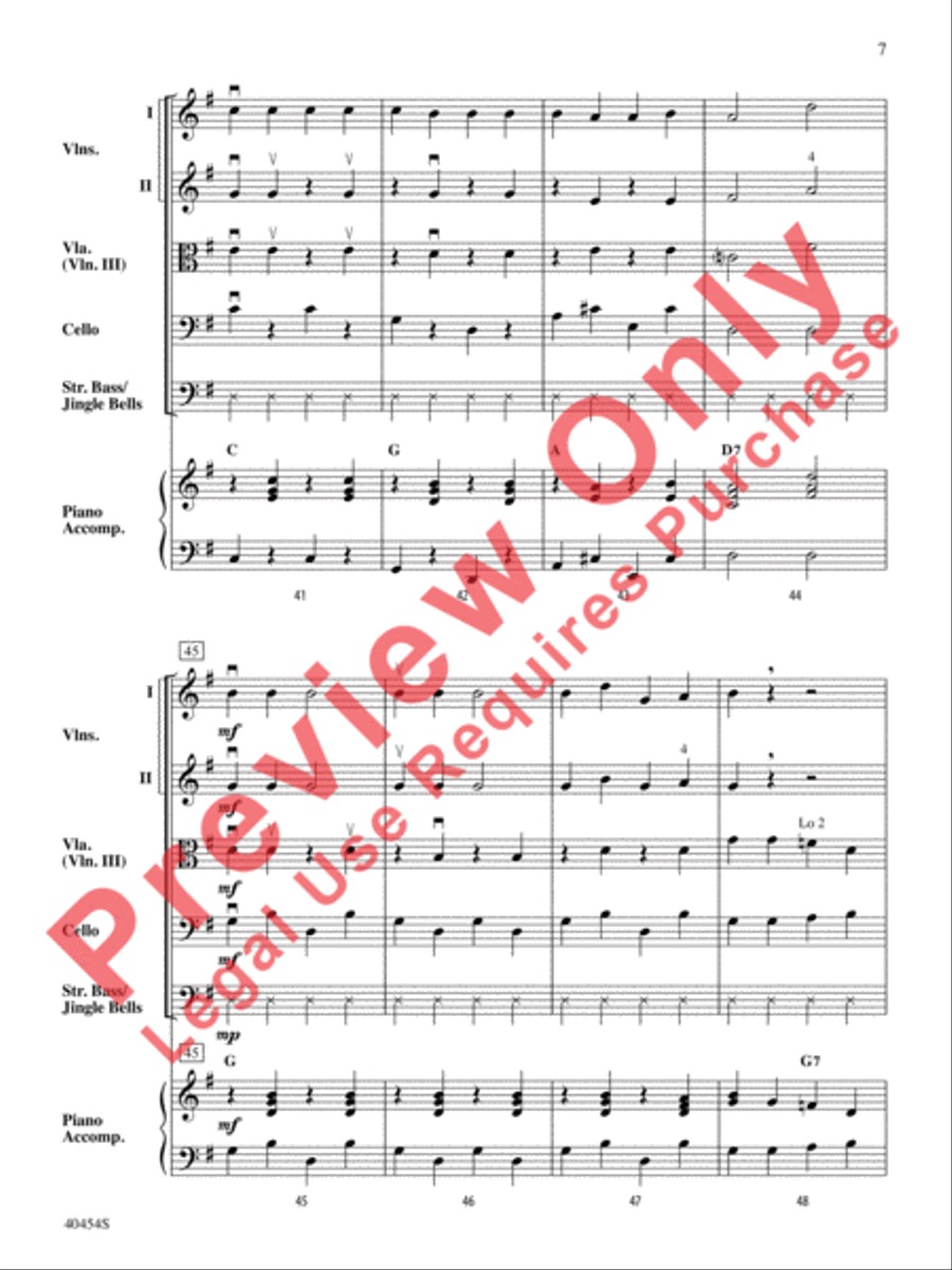 Jingle Basses String Orchestra scores gallery preview page 8