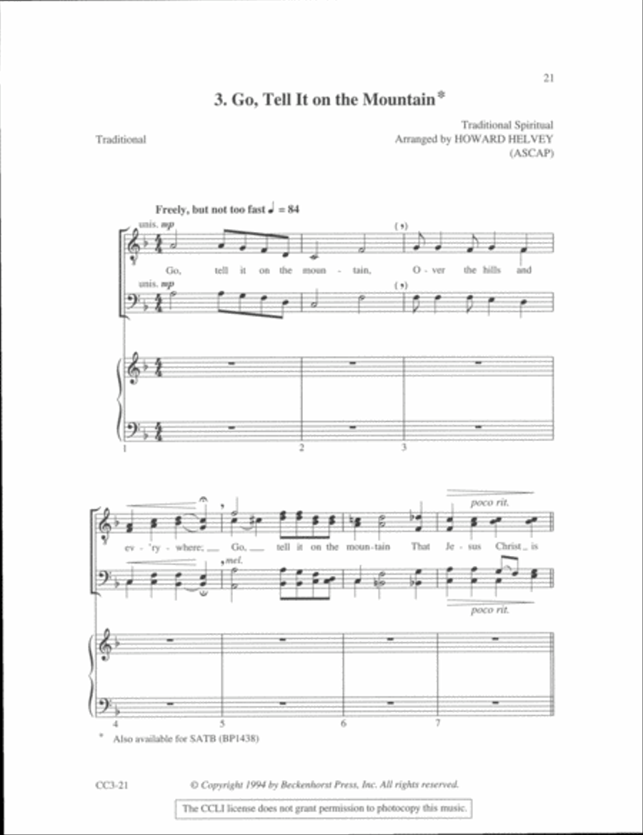 Small Choir Collection - Christmas Glory! TTBB TTBB scores gallery preview page 7
