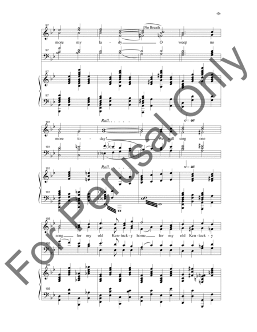 My Old Kentucky Home 4-Part scores gallery preview page 10
