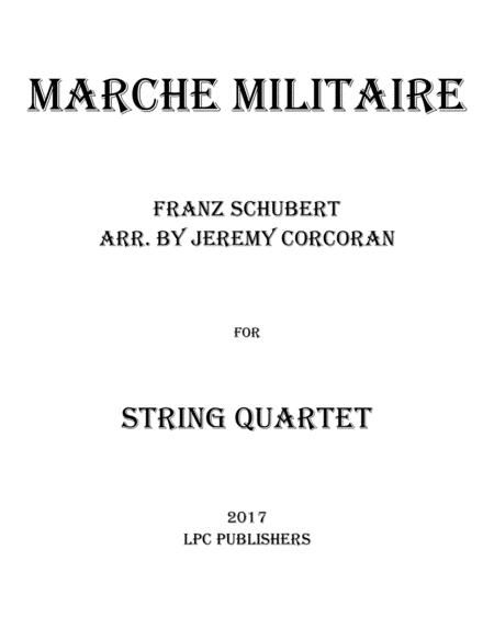 Marche Militaire for String Quartet image number null